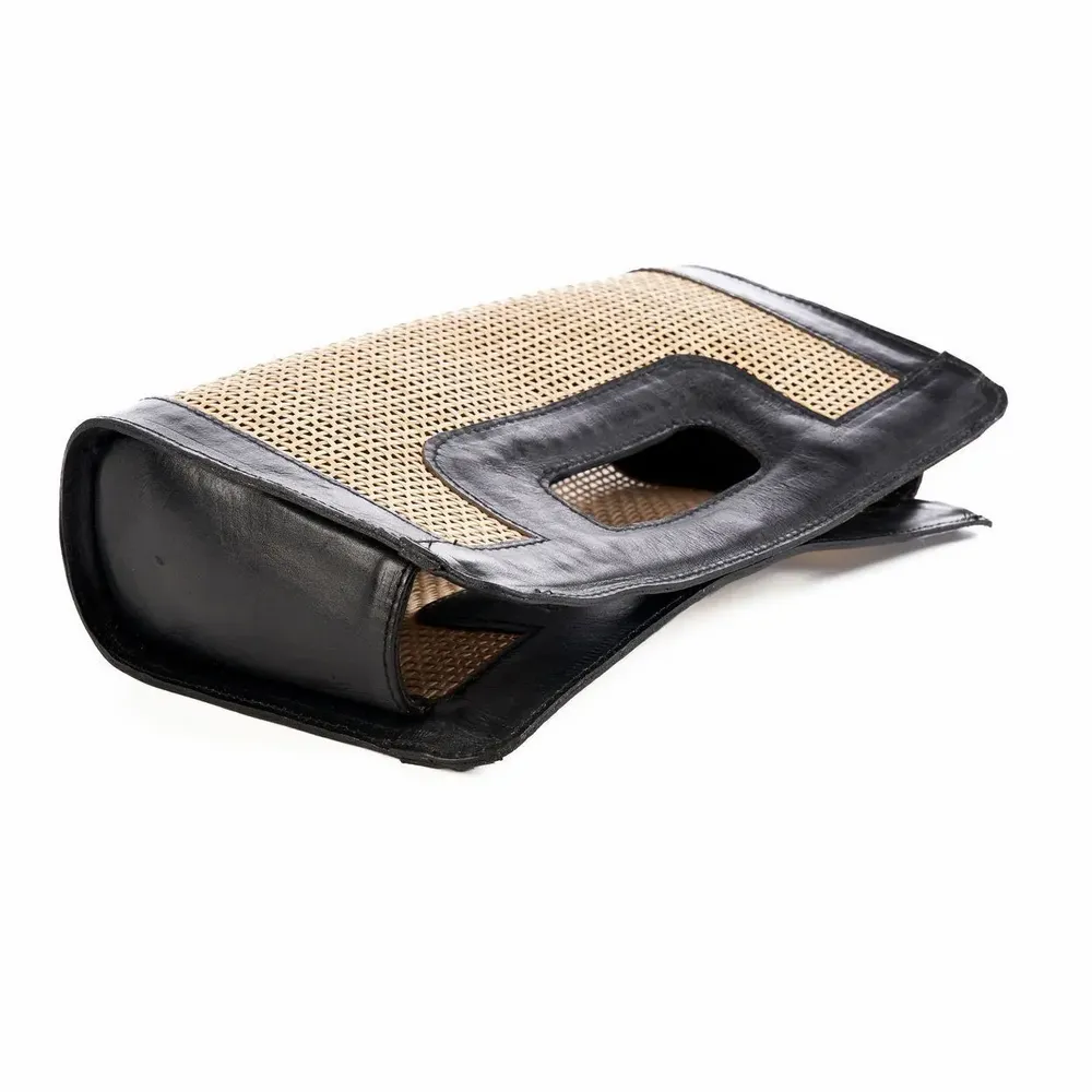 Clutches - The Riviera Noir Clutch - Natural Black - BAZAR BIZAR LIVING