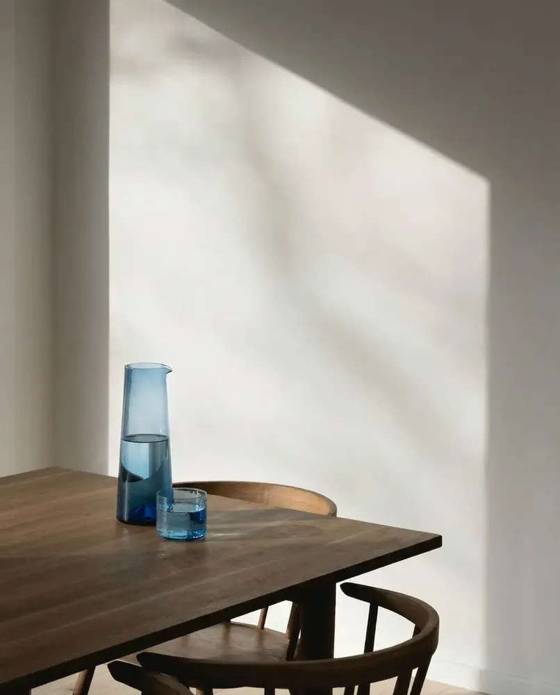 Glass - The Azure Hammered Low Tumbler - Blue - BAZAR BIZAR LIVING