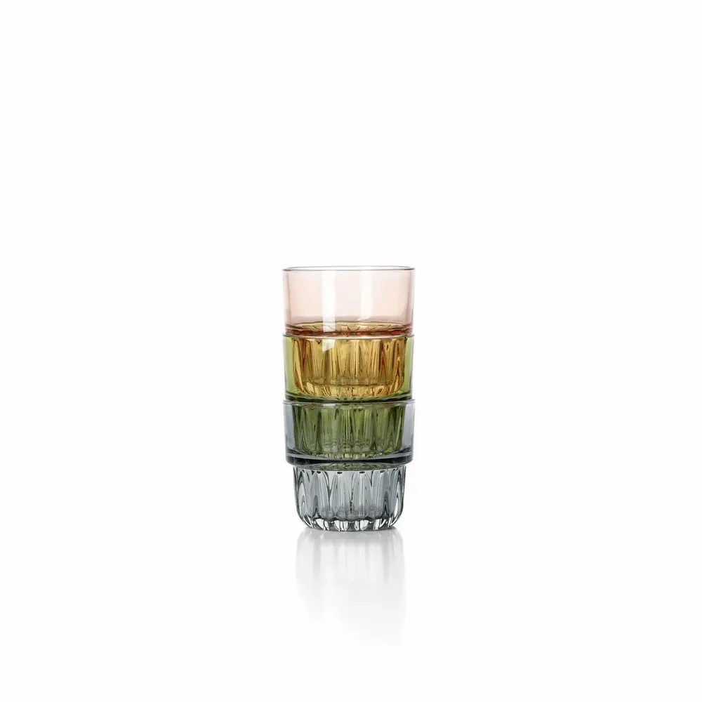 Glass - The Faceted Tumbler - Smoky Grey - BAZAR BIZAR LIVING