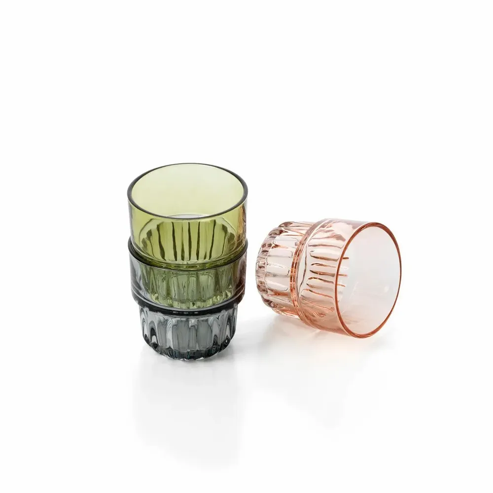 Glass - The Faceted Tumbler - Smoky Grey - BAZAR BIZAR LIVING