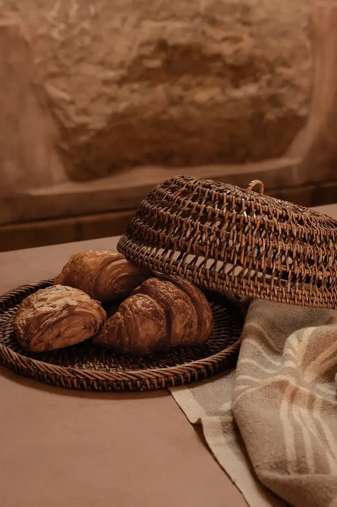 Platter and bowls - The Rattan Food Cover - Natural Brown - M - BAZAR BIZAR LIVING
