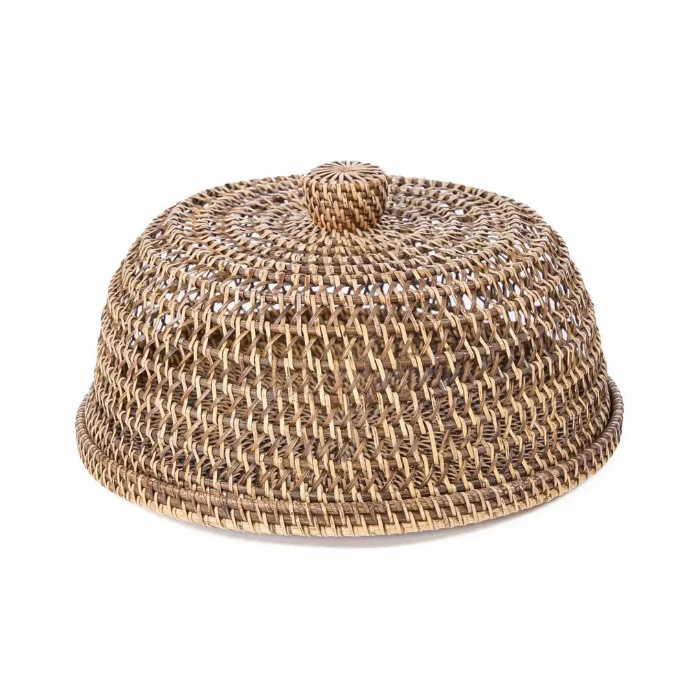 Platter and bowls - The Rattan Food Cover - Natural Brown - M - BAZAR BIZAR LIVING