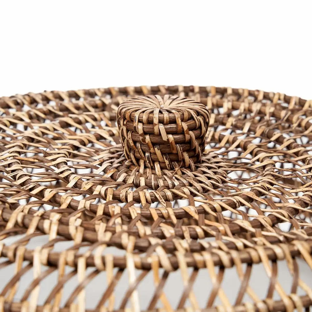 Platter and bowls - The Rattan Food Cover - Natural Brown - M - BAZAR BIZAR LIVING
