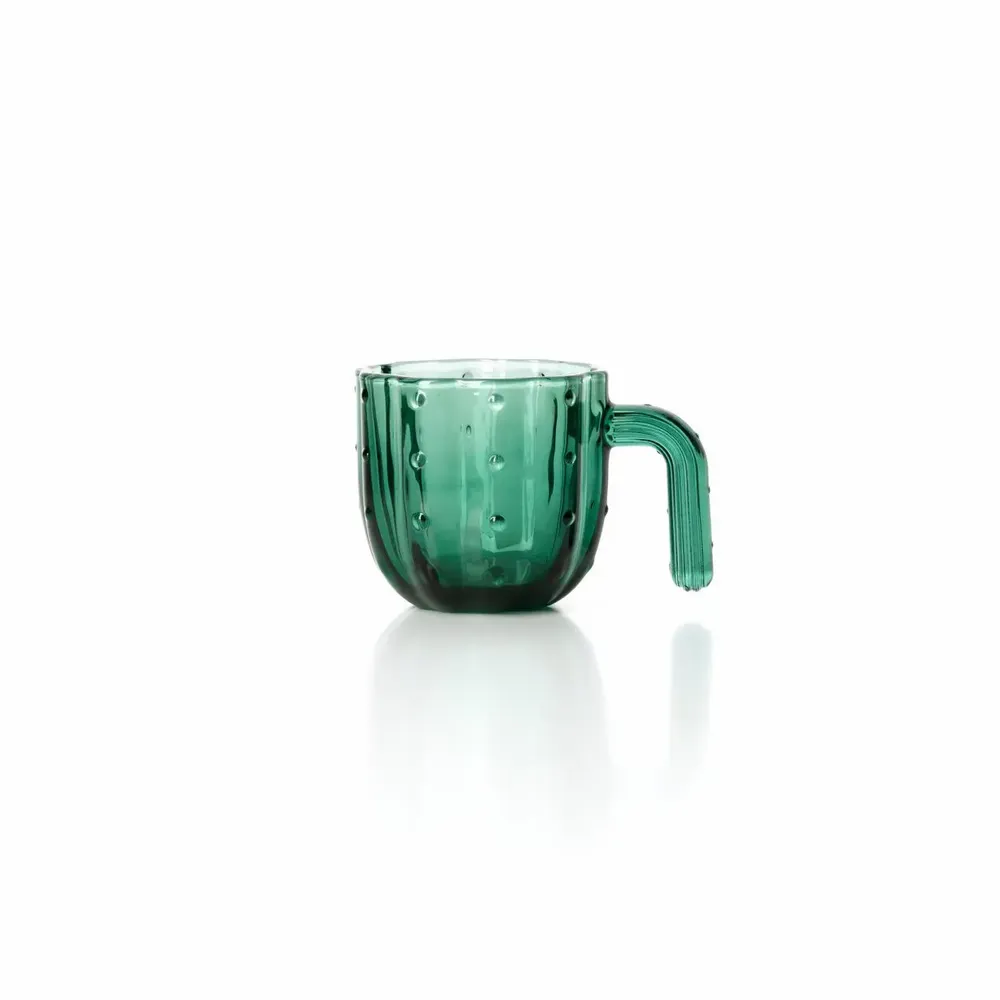 Glass - The Stack-a-Cactus Glasses - Green - Set of 4 - BAZAR BIZAR LIVING