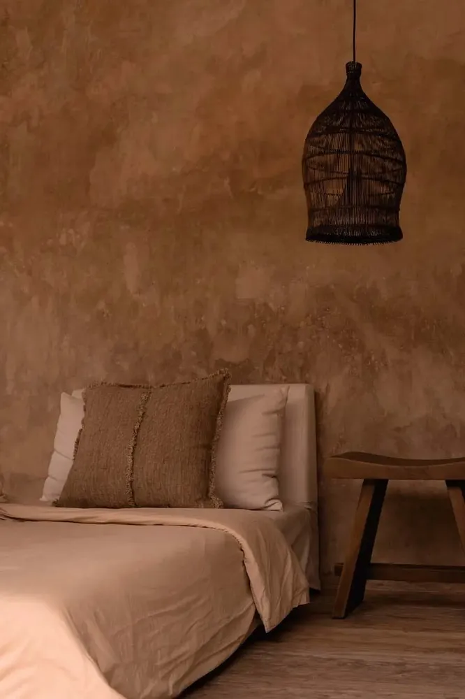 Abat-jours - La Woven Bell Suspension - Noyer Foncé - S - BAZAR BIZAR LIVING