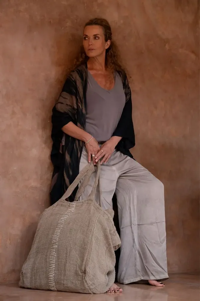 Sacs et cabas - Le Tote-ally Linen Sac - Naturel - BAZAR BIZAR LIVING