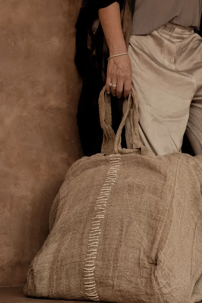 Sacs et cabas - Le Tote-ally Linen Sac - Naturel - BAZAR BIZAR LIVING