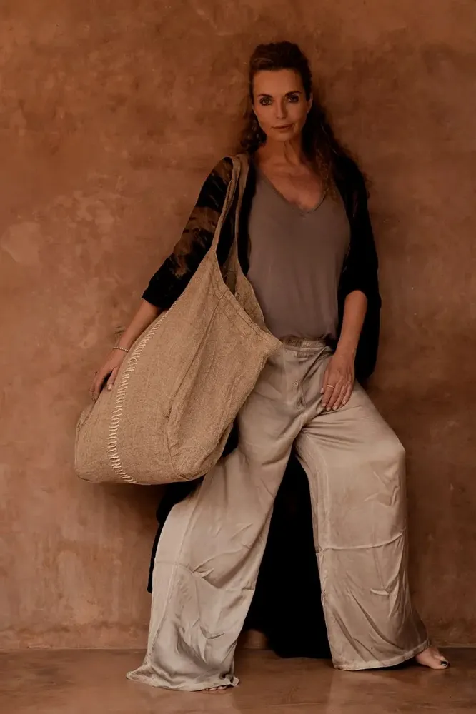 Sacs et cabas - Le Tote-ally Linen Sac - Naturel - BAZAR BIZAR LIVING