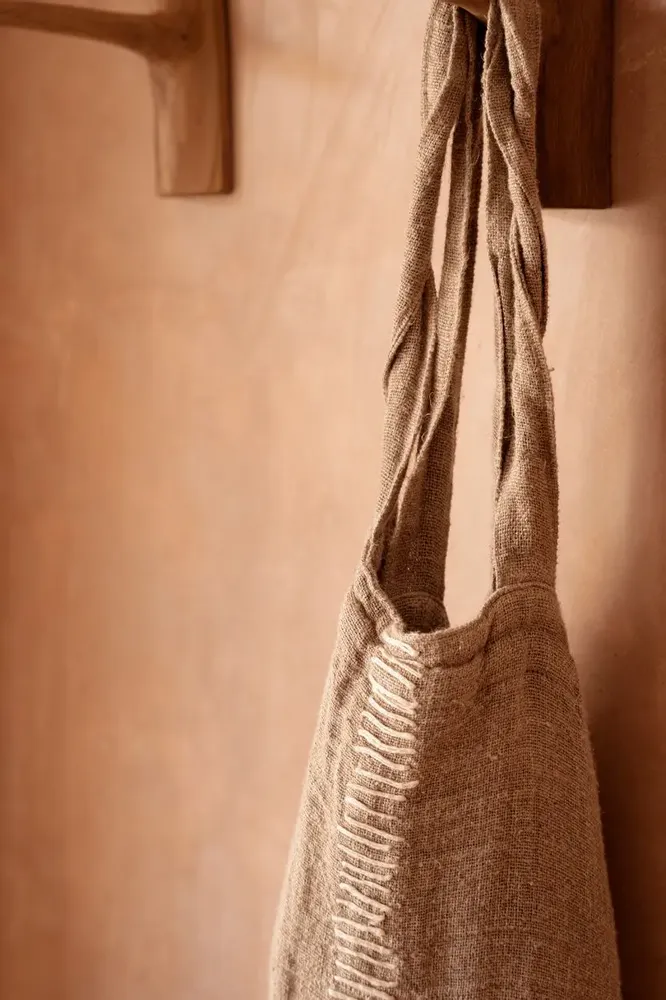 Sacs et cabas - Le Tote-ally Linen Sac - Naturel - BAZAR BIZAR LIVING