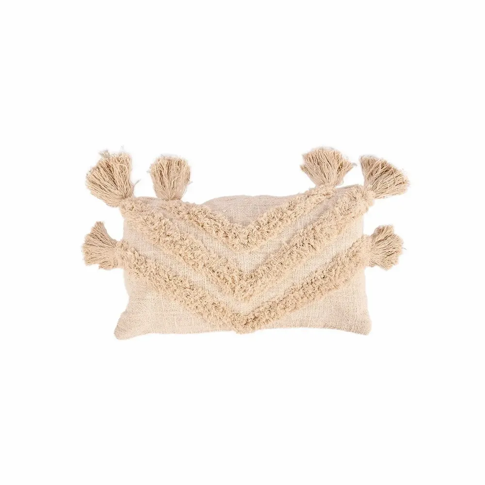Coussins - La Housse de Coussin Nomad Tassel - Crème - BAZAR BIZAR LIVING