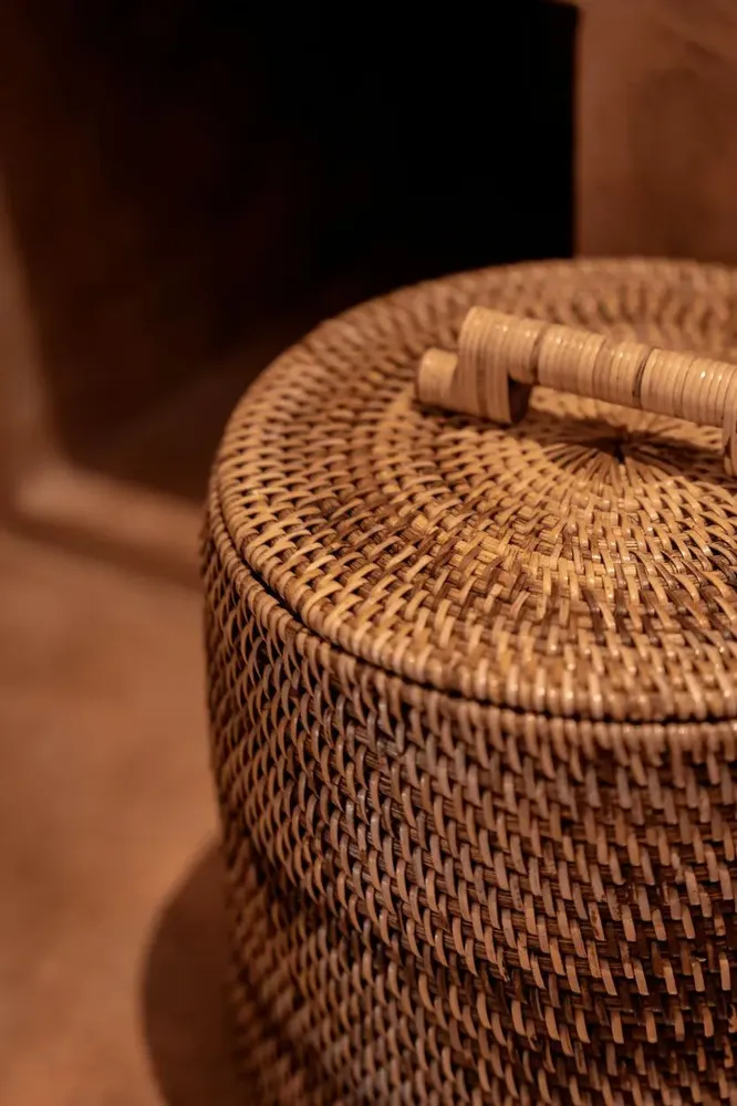 Boîtes de rangement  - Le Panier En Rotin Haut - Brun Naturel - BAZAR BIZAR LIVING