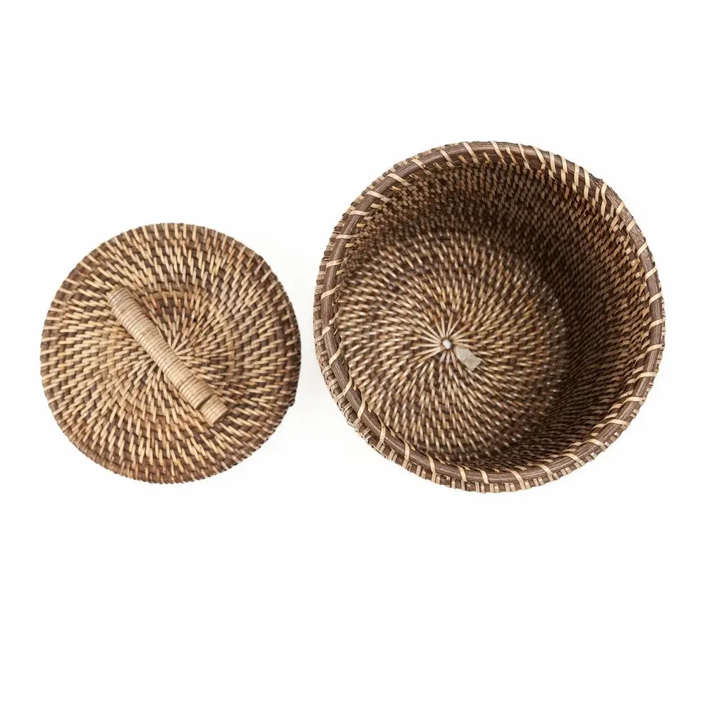 Boîtes de rangement  - Le Panier En Rotin Haut - Brun Naturel - BAZAR BIZAR LIVING