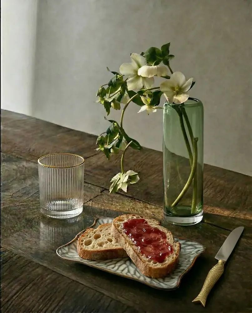 Assiettes au quotidien - L’Assiette Carrée Lotus Ice - Brun Gris - L - BAZAR BIZAR LIVING