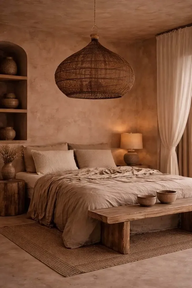 Abat-jours - La Desert Gourd Suspension - Noyer Foncé - L - BAZAR BIZAR LIVING