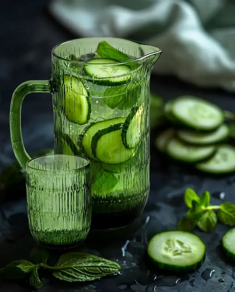 Verres - La Carafe Moss Ripple - Verte - BAZAR BIZAR LIVING