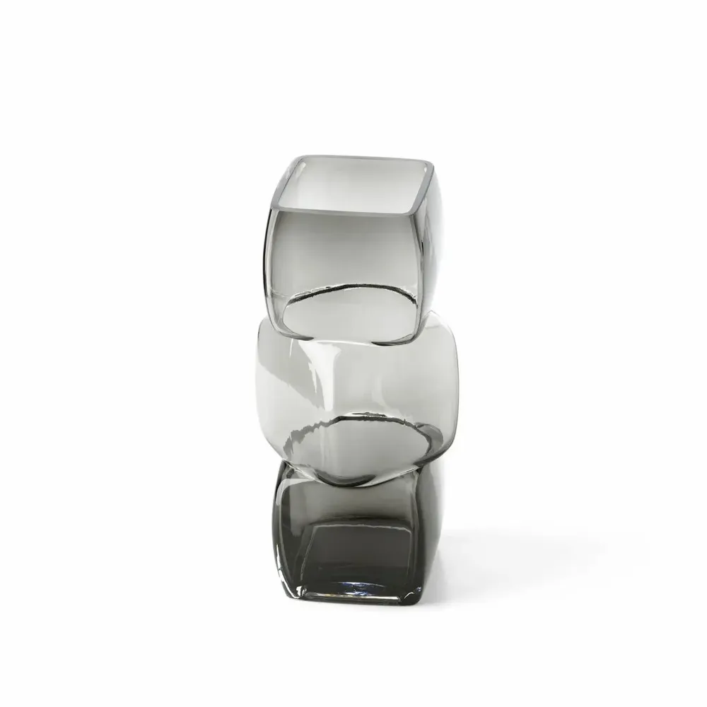 Vases - The Cubes Vase - Dark Grey - M - BAZAR BIZAR LIVING
