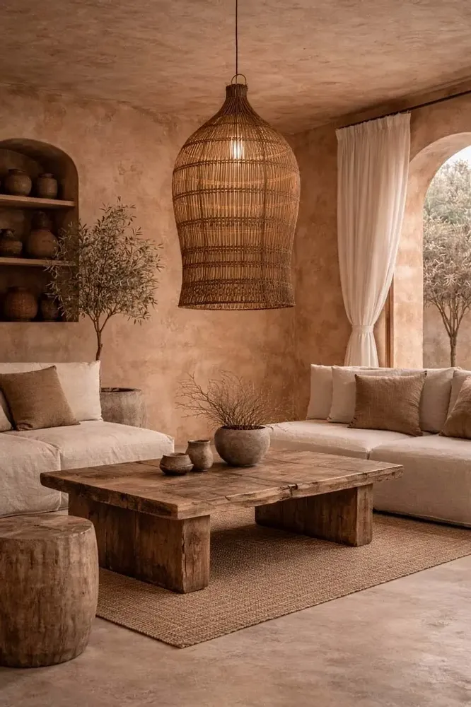 Abat-jours - La Woven Bell Suspension - Noyer Foncé - XL - BAZAR BIZAR LIVING