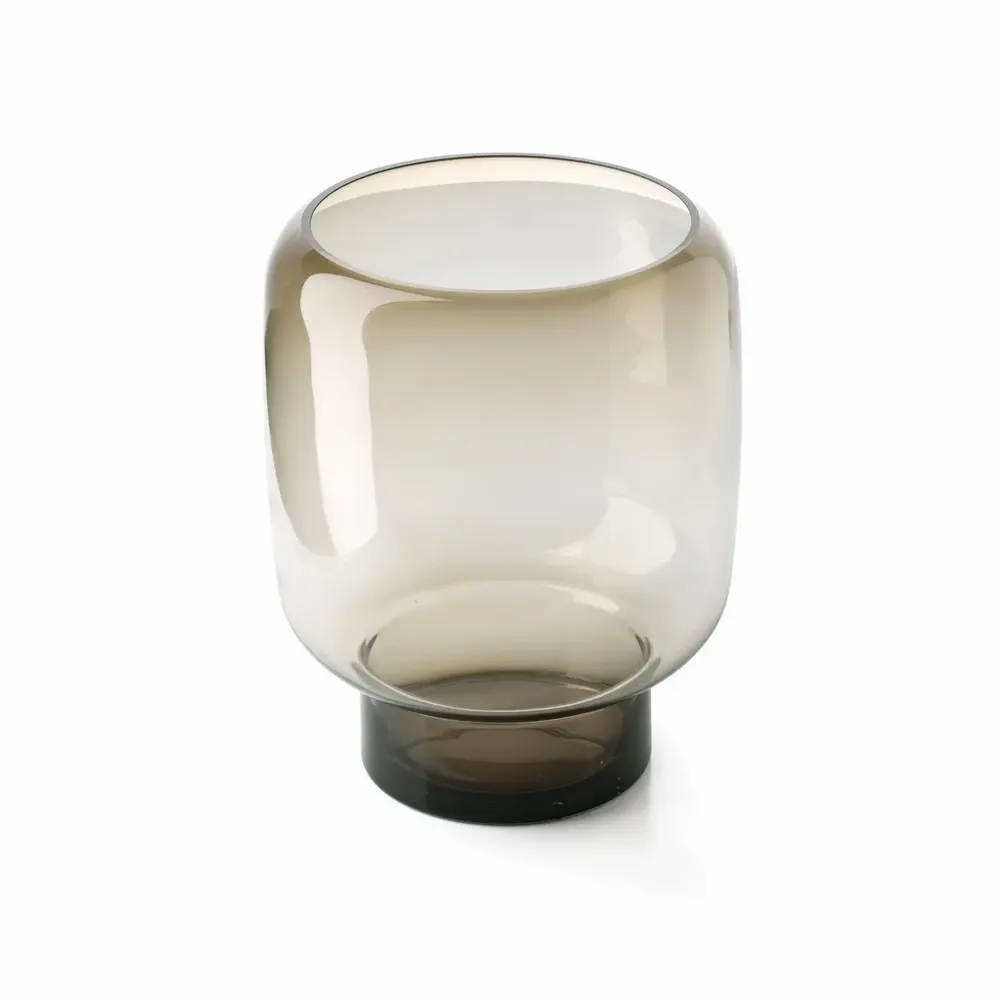 Vases - The Smoky Cube Vase - Brown - L - BAZAR BIZAR LIVING