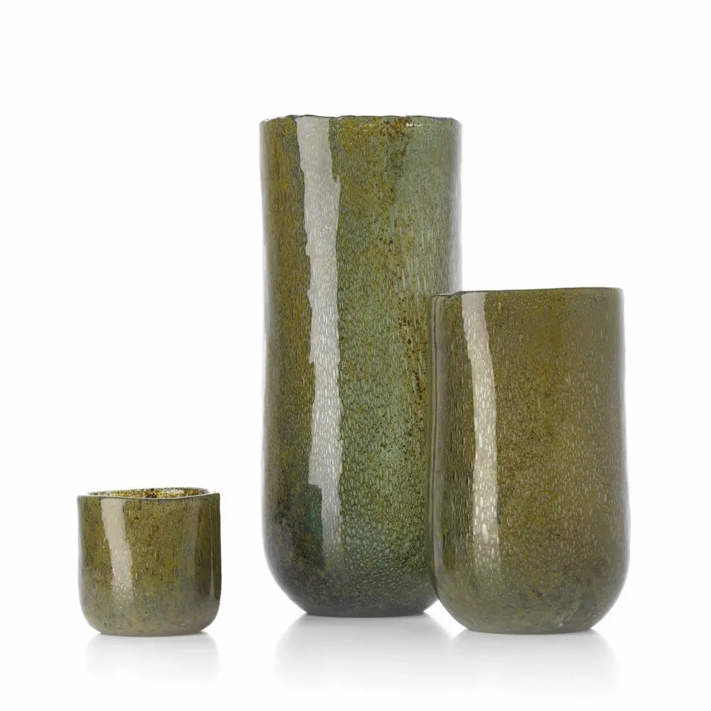 Vases - The Forest Vase - Green - Low - BAZAR BIZAR LIVING