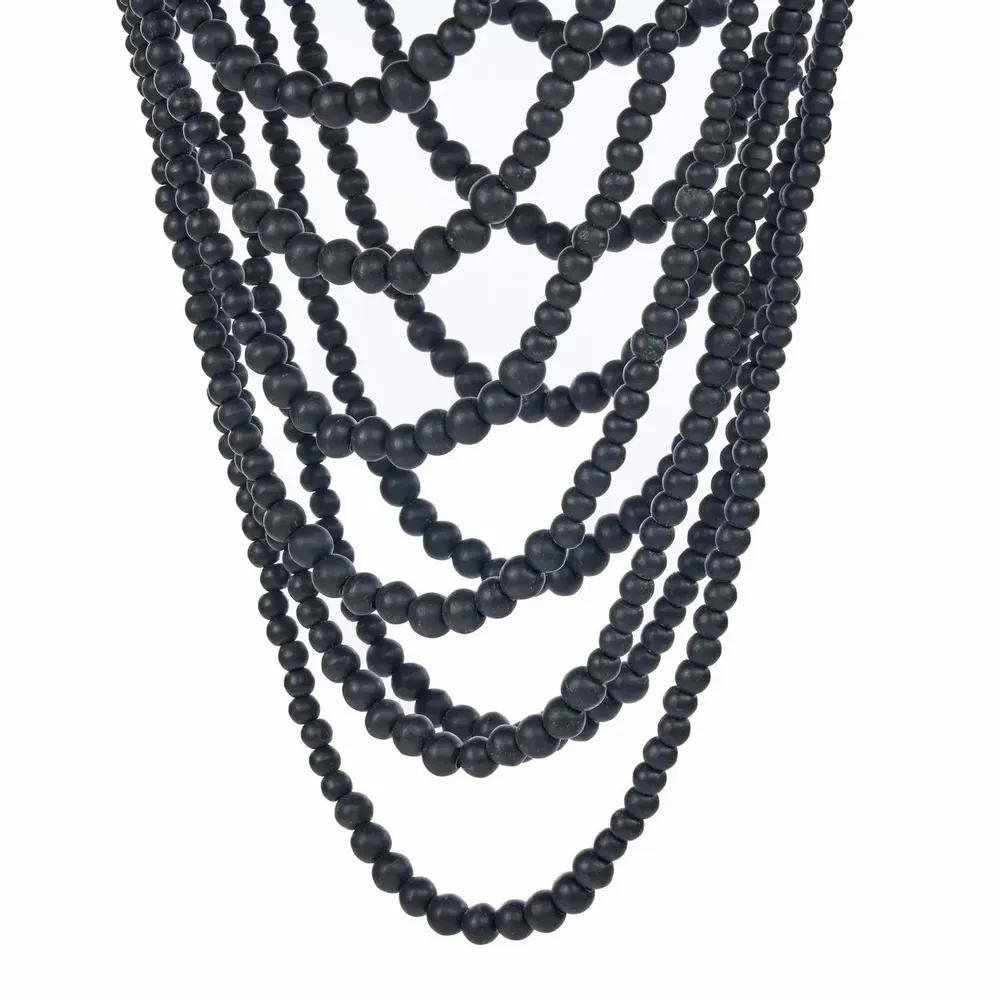 Abat-jours - Le Lustre Wooden Bead - Noir - L - BAZAR BIZAR LIVING