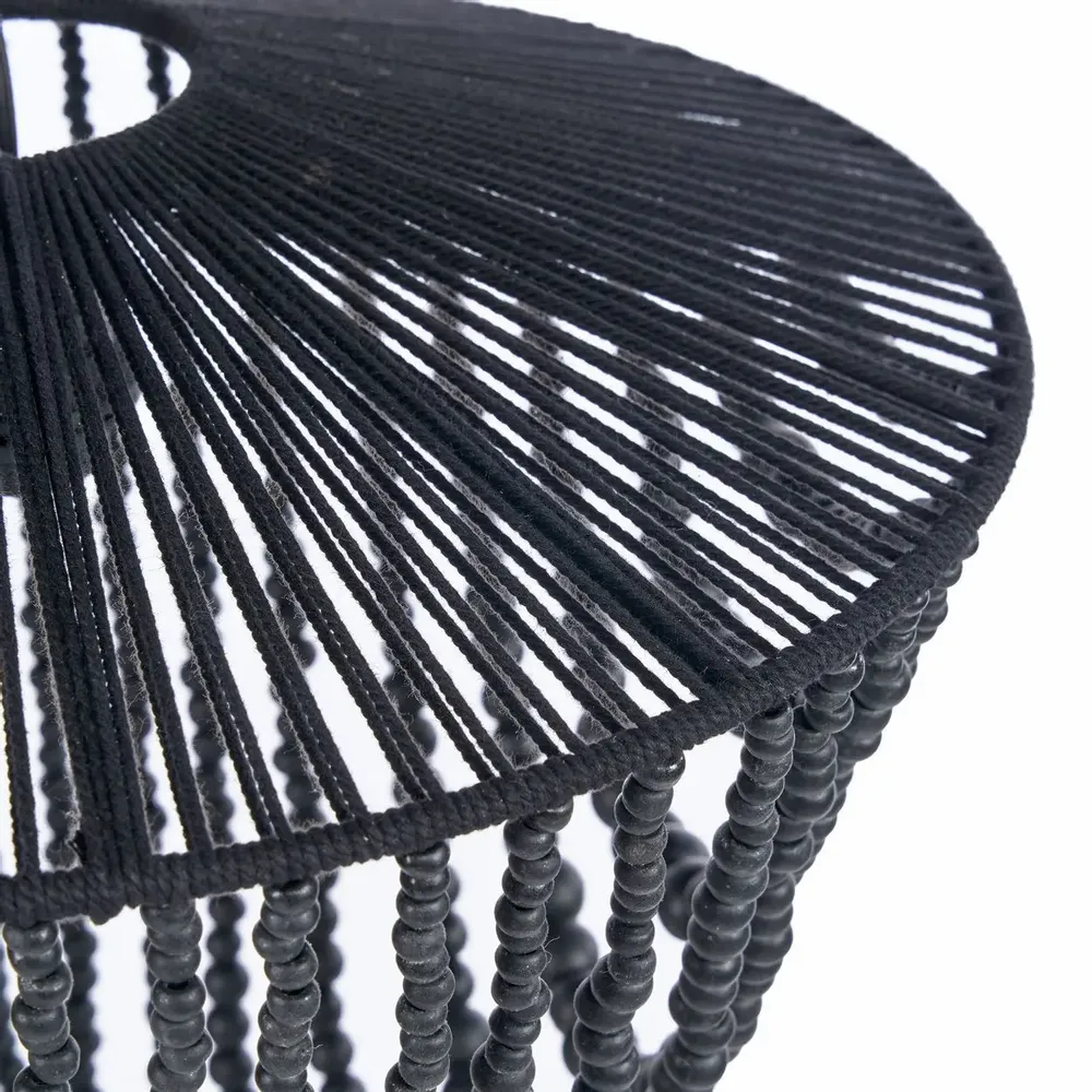 Abat-jours - Le Lustre Wooden Bead - Noir - L - BAZAR BIZAR LIVING