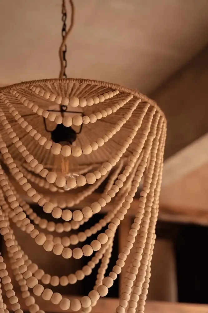 Abat-jours - Le Lustre Wooden Bead - Naturel - L - BAZAR BIZAR LIVING