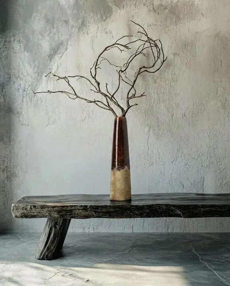 Vases - The Amber Cone Vase - Concrete Brown - L - BAZAR BIZAR LIVING