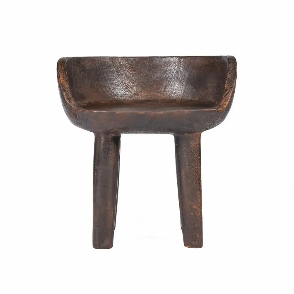 Tabourets - La Chaise Basse Sit Happens - Noyer Foncé - BAZAR BIZAR LIVING