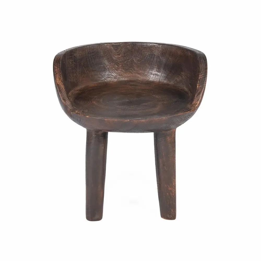 Tabourets - La Chaise Basse Sit Happens - Noyer Foncé - BAZAR BIZAR LIVING