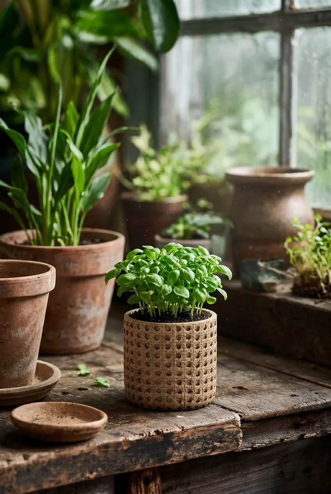 Pots de fleurs - Le Cache-Pot RattanRock - Naturel - S - BAZAR BIZAR LIVING