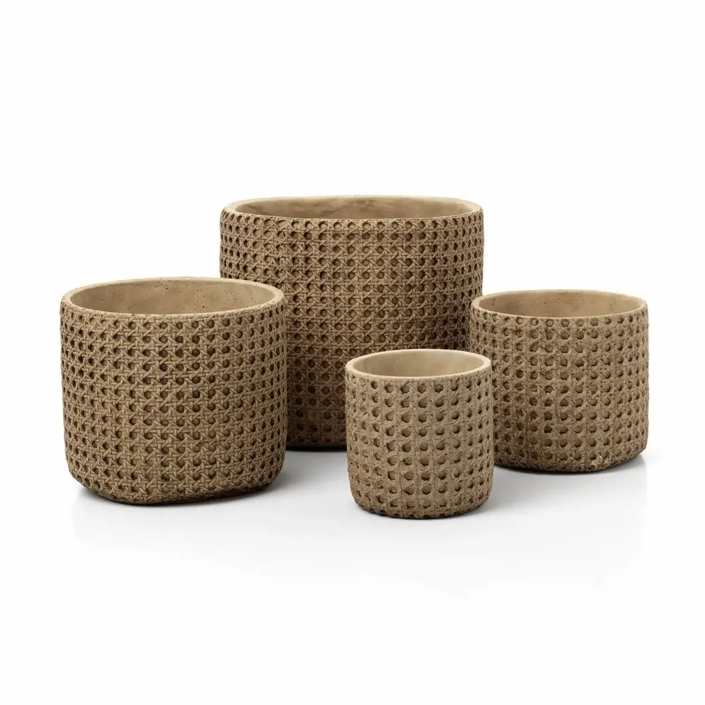 Pots de fleurs - Le Cache-Pot RattanRock - Naturel - S - BAZAR BIZAR LIVING