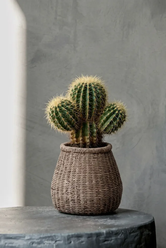 Pots de fleurs - Le Cache-Pot Faux-Puff - Marron - M - BAZAR BIZAR LIVING