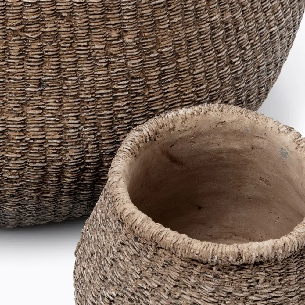 Pots de fleurs - Le Cache-Pot Faux-Puff - Marron - M - BAZAR BIZAR LIVING