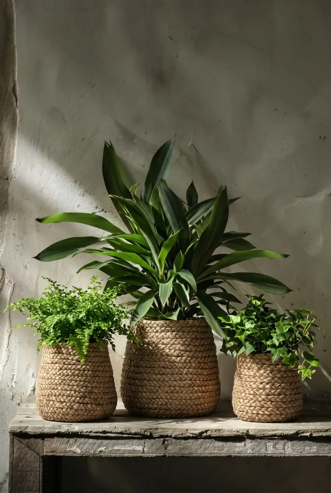 Pots de fleurs - Le Cache-Pot Fake Braided - Naturel - S - BAZAR BIZAR LIVING