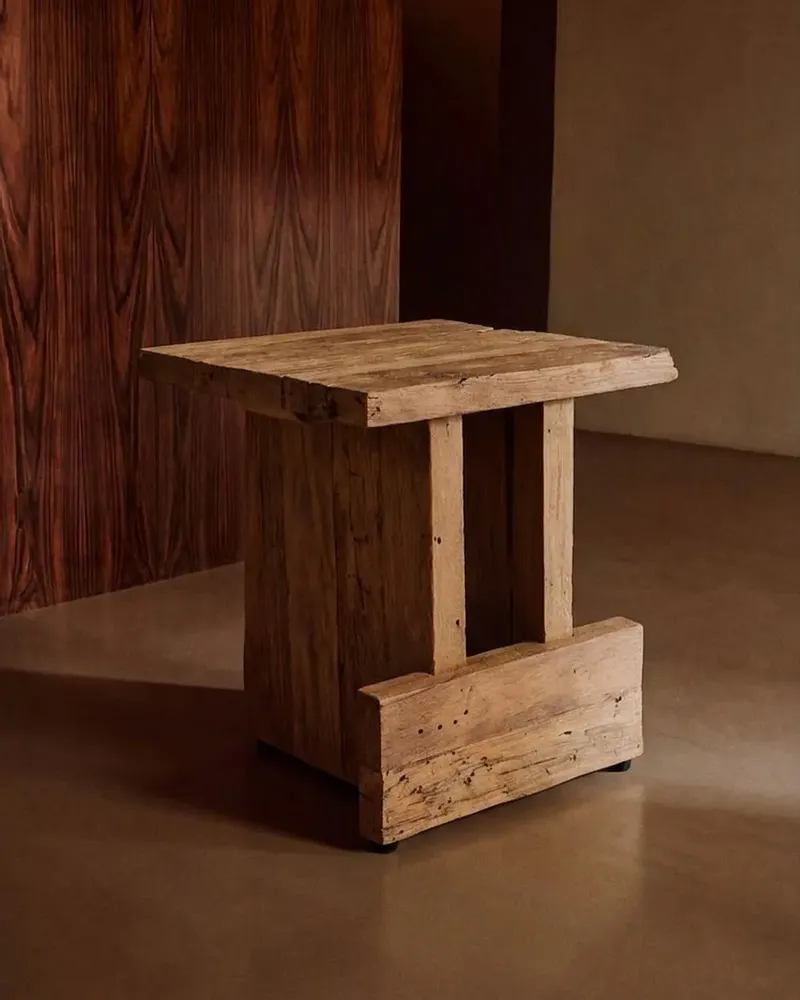 Stools - The Suku Block Stool - Natural - BAZAR BIZAR LIVING