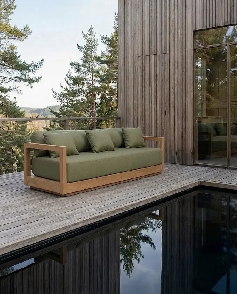 Sofas - The Umalas Three Seater Sofa - Outdoor - Green Alga - BAZAR BIZAR LIVING