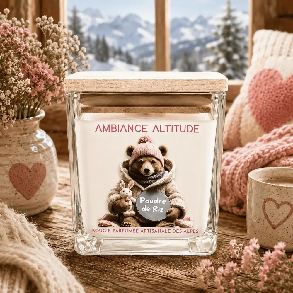 Objets de décoration - Bougie Naturelle Parfumée POUDRE DE RIZ - AMBIANCE ALTITUDE