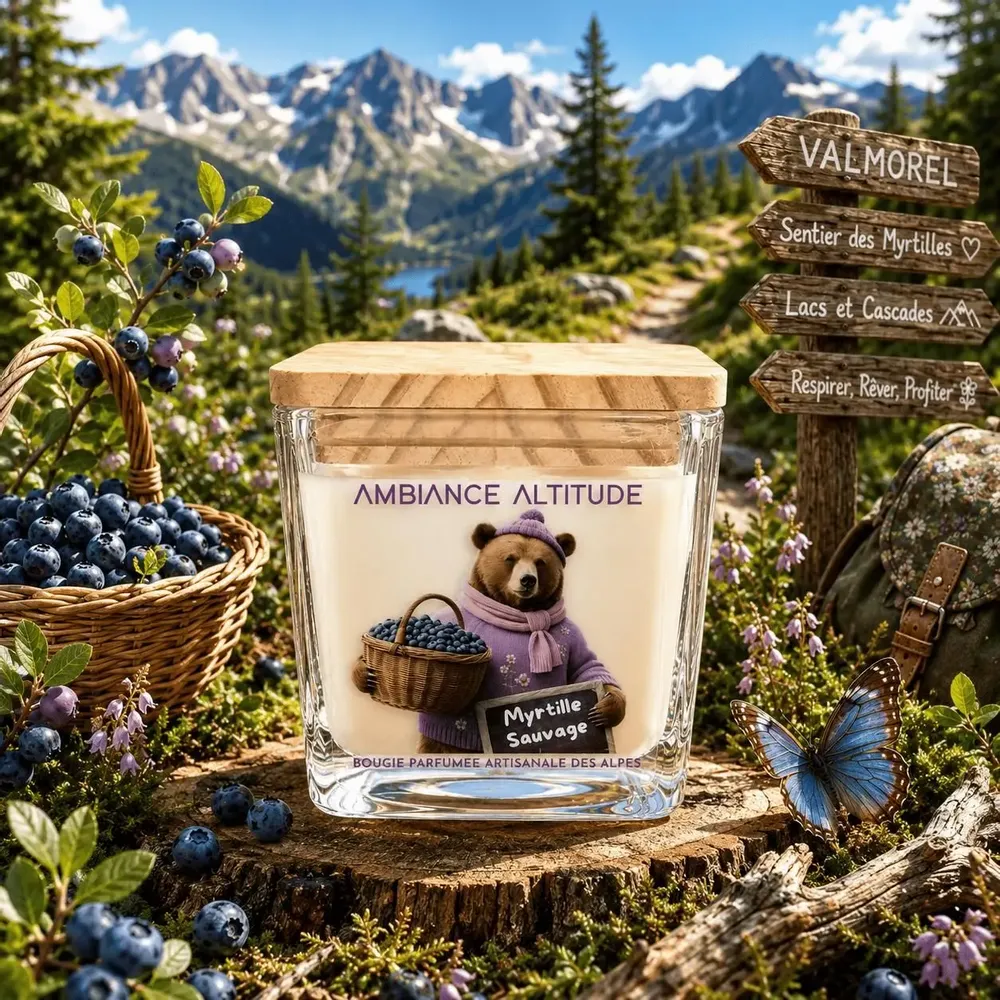 Objets de décoration - Bougie Naturelle Parfumée MYRTILLE SAUVAGE - AMBIANCE ALTITUDE