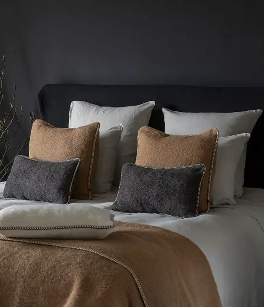 Fabric cushions - CUSHION COVER JUNIN 19,7''X19,7'' - BRUN DE VIAN-TIRAN