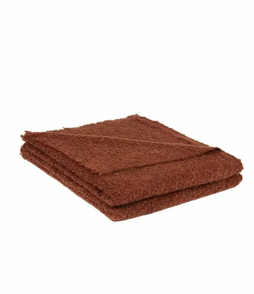 Throw blankets - THROW CIRRUS CHOCOLAT 140X180CM (55''X71'') 100% MOHAIR - BRUN DE VIAN-TIRAN