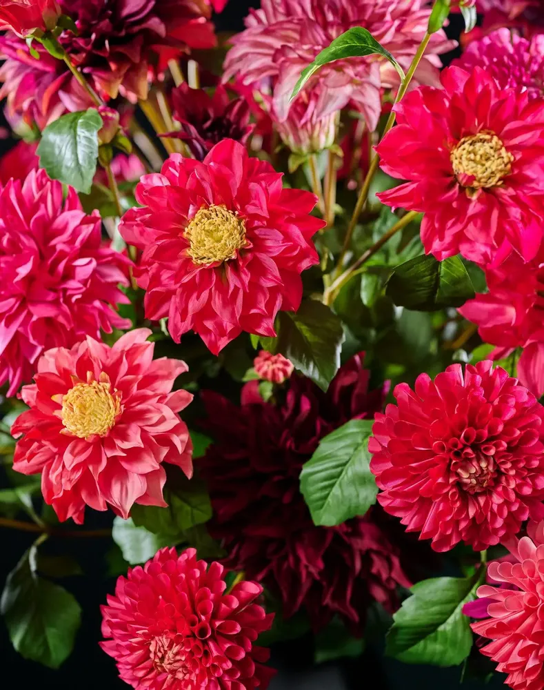 Décorations florales - Dahlias rose éclatant - SILK-KA BV