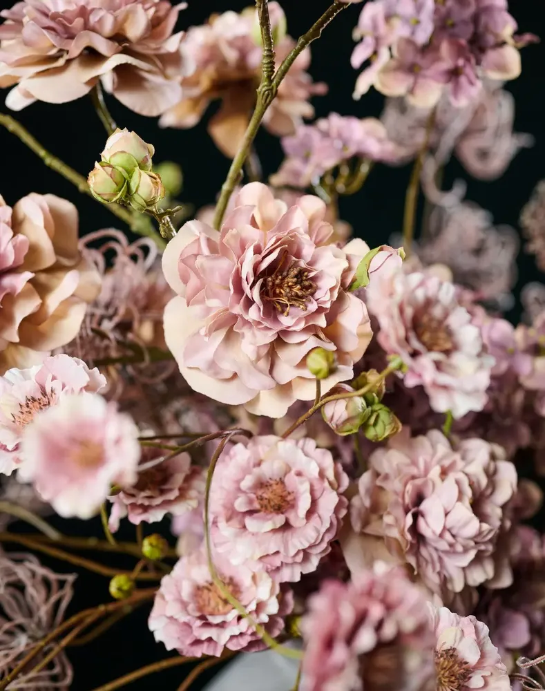 Décorations florales - Mélange de fleurs en soie lilas douces - SILK-KA BV