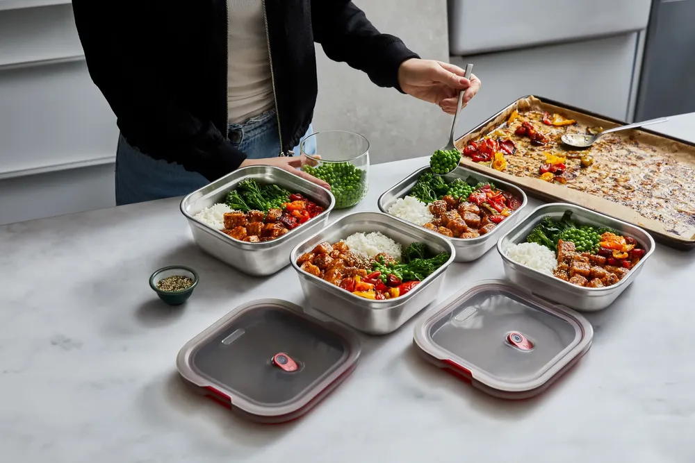 Food storage - BLACK+BLUM Lunch Box|Microwave Safe Stainless Steel |Square 1.1L |1.4L - BLACK+BLUM EUROPE