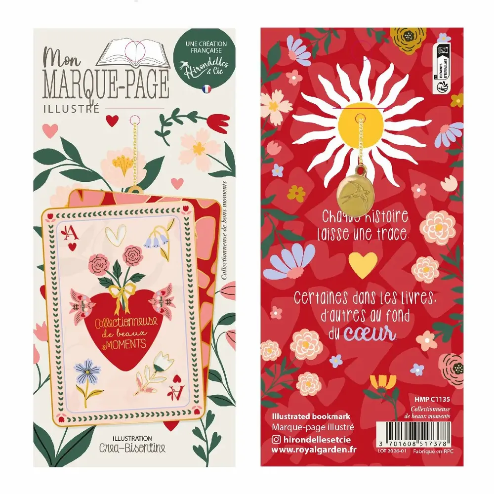 Stationery - Metal bookmark Happiness is shared — Hirondelles & Cie - HIRONDELLES &CIE