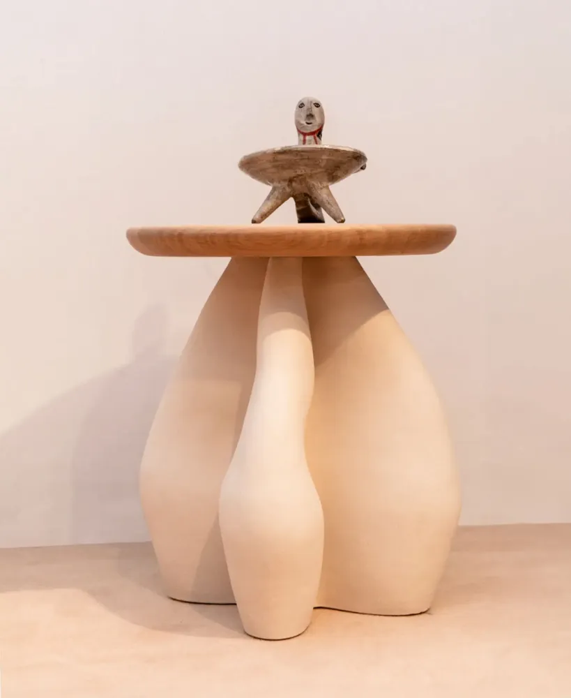 Autres tables  - Table d'appoint 1 - Chêne foncé - LB CERAMIQUES