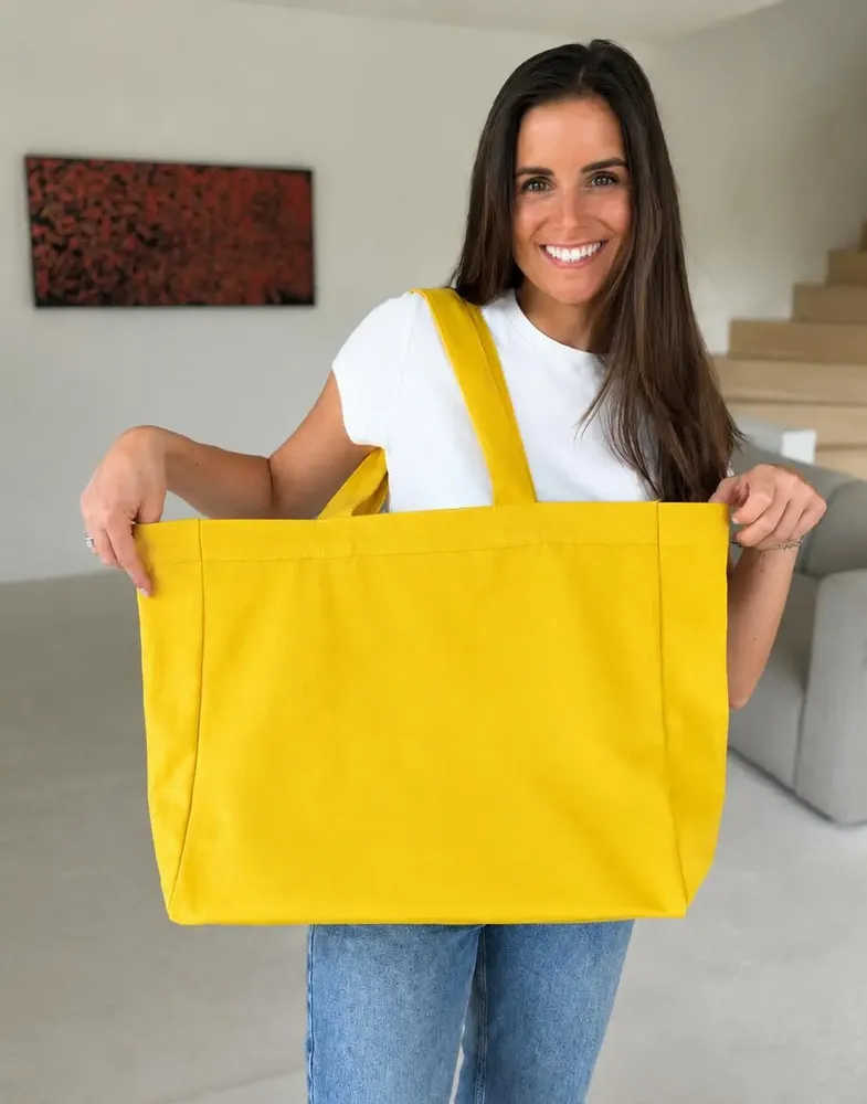 Bags and totes - Reusable Shopping Tote Bag – Nancy Yellow (43 × 15 × 36 cm) - MOONPACK