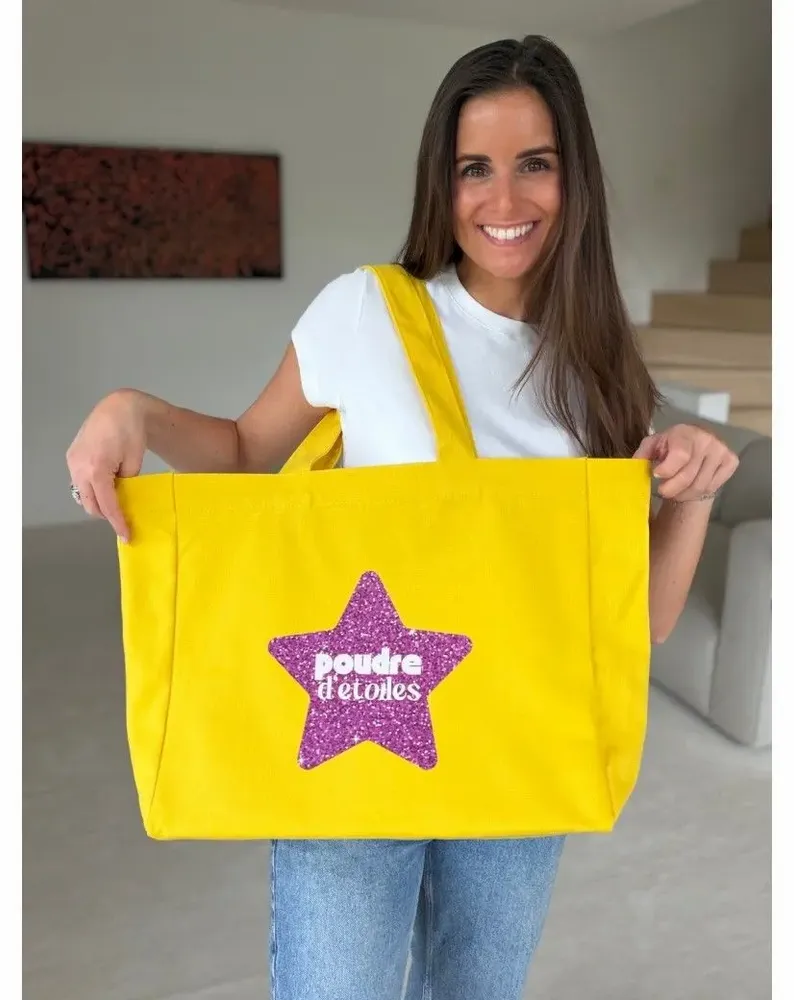 Bags and totes - Reusable Shopping Tote Bag – Nancy Yellow (43 × 15 × 36 cm) - MOONPACK