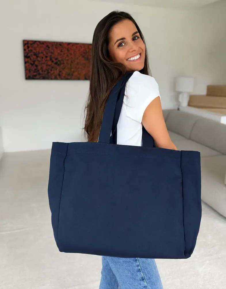 Bags and totes - Reusable tote bag — Nancy Navy (43×15×36 cm) - MOONPACK