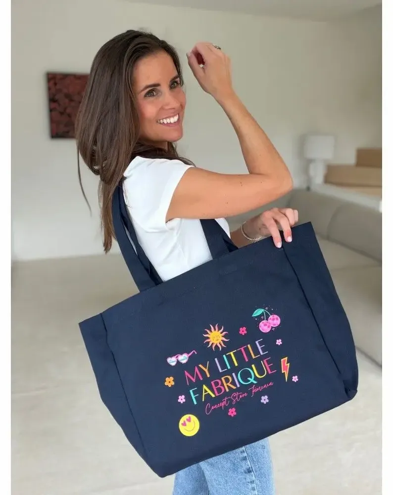 Bags and totes - Reusable tote bag — Nancy Navy (43×15×36 cm) - MOONPACK