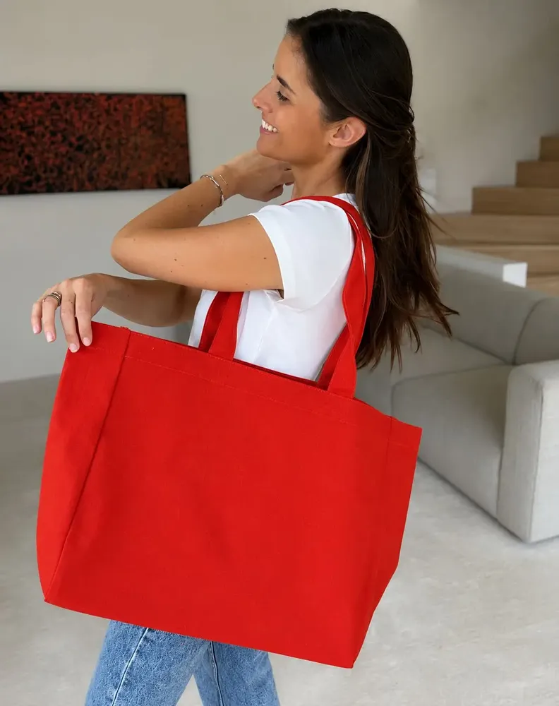 Bags and totes - Reusable tote bag — Nancy Orange (43×15×36 cm) - MOONPACK